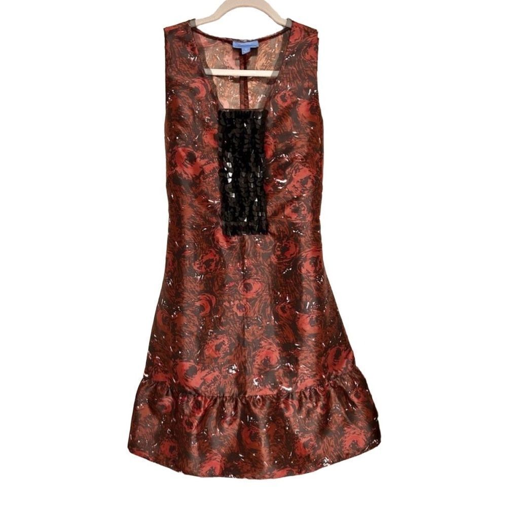 NWOT Vera Wang Floral Sequin Midi Dress Size XS